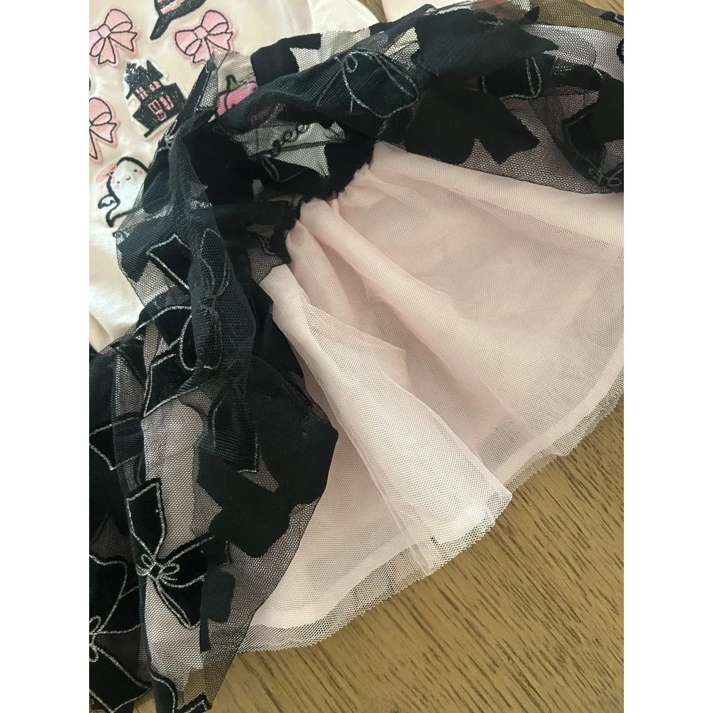 Counting Daisies Halloween Toddler Girls Dress 2T Tulle Bottom